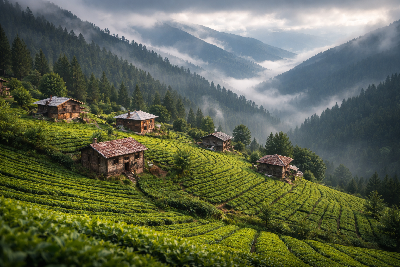 Karadeniz yesil yayla manzarasi