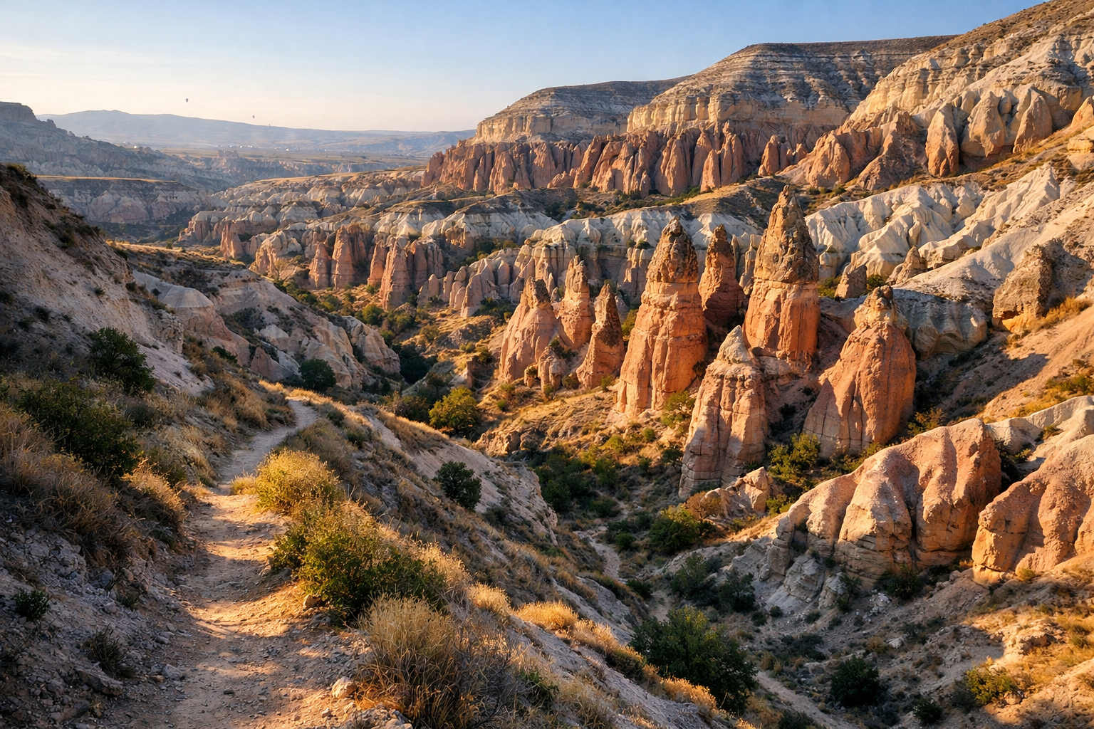 Kapadokya vadileri gorunumu