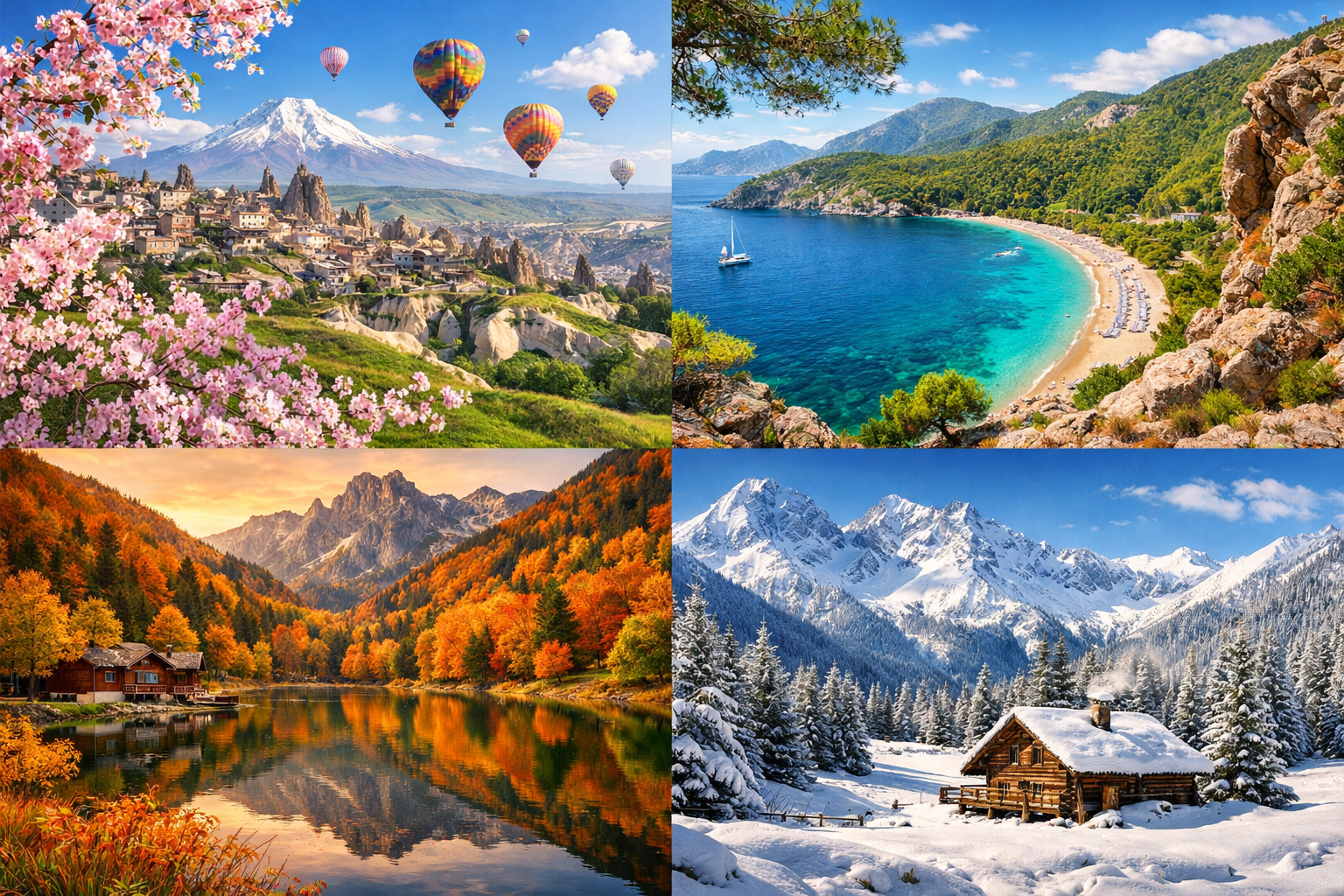 Turkiye'de dort mevsim manzarasi